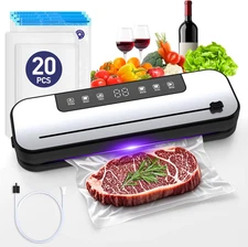 Food Vacuum Sealer Machine, 75Kpa Powerful Food Saver Vacuum Sealer Machine with