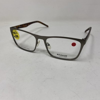 Polaroid Eyewear PLD D332 R80 Gunmetal Tortoise 55-17-145 Eyeglasses BB80