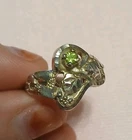 STE Peridot Ring 925 Sterling Silver  Vintage