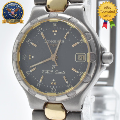 [NEAR MINT] LONGINES 4025 Conquest Ti VHP Gray Dial 24mm Quartz Women's Watch