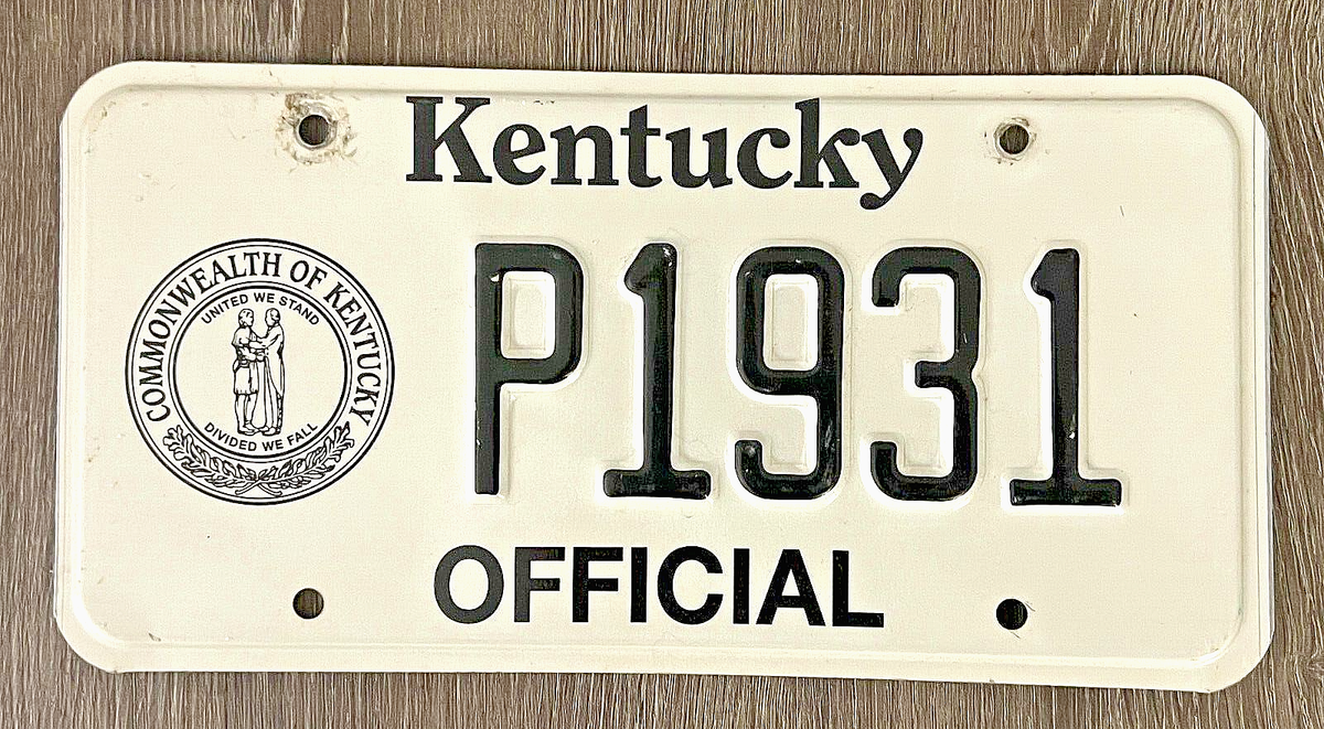 1991 series KENTUCKY OFFICIAL license plate – ORIGINAL – antique