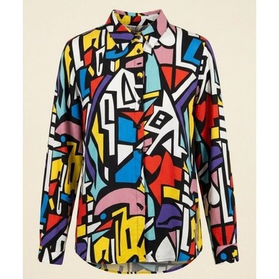 136-Big Dart Funky Button Down NWT / PTP 24''