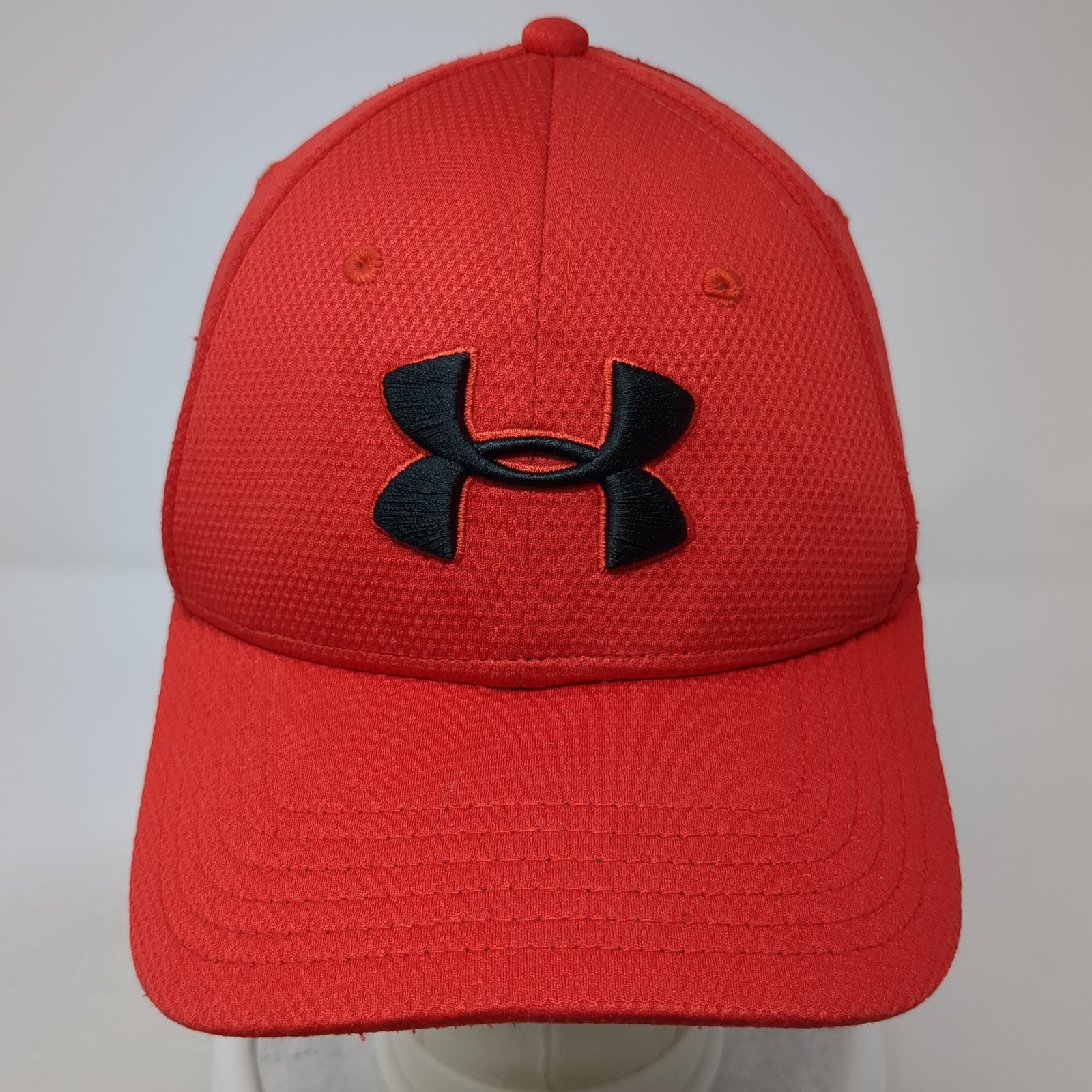 Under Armour Fitted Hat Solid Red Large Embroider… - image 2