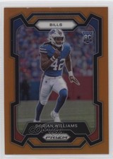2023 Panini Prizm Rookies Orange Prizm 172/249 Dorian Williams #309 10k8