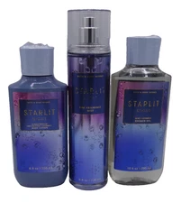 3 Bath & Body Works STARLIT NIGHT BODY MIST GEL SEALED AS-IS READ