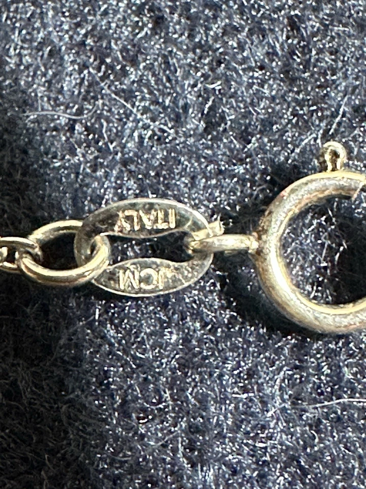 925 Silver & 10k Anklet 10” w/14k Gold Enameled Ladybug Charm Lot#768 - Image 4 of 4