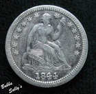 1844-P Seated Liberty Half Dime — photo from another recent sale