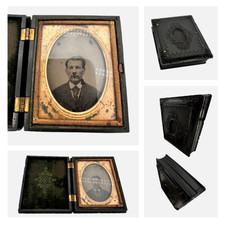 Victorian Ambrotype Photograph in Original Thermoplastic Case c.1855–1865