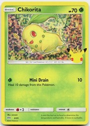 Chikorita 002/025 McDonald's 25th Anniversary Promo