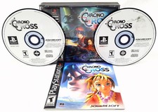 Chrono Cross (Sony PlayStation 1 PS1, 2000) Black Label CIB W/ Manual (20138)