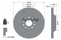 2X Bremsscheibe Hinten Textar 92140703