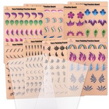 Bowitzki face Painting Practice Board 10pcs,Reusable Colorful face Paint Prac...
