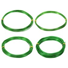 16.4ft Aluminum Wire, 4pcs Jewelry Craft Wire 0.8mm 1mm 1.5mm 2mm, Green