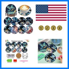 8 Pcs Diamond Art Coasters Kits, Hummingbird Diamond Painting Coasters Kits ...