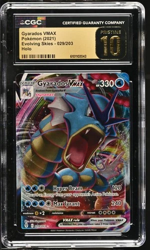 Pokemon Gyarados VMAX 029/203 Ultra Rare Evolving Skies - CGC 10 PRISTINE