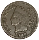 1890 Indian Head Cent Penny Good Condition 1c One Cent US Coin- 2422