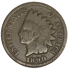1890 Indian Head Cent Penny Good Condition 1c One Cent US Coin- 2422