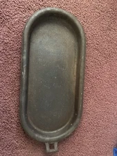 Vintage Cast Iron Oval Pan Number 8 FISH, Meat Grilling Pan Skillet Griddle