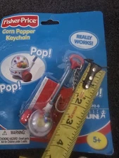 Rare FISHER PRICE CORN POPPER Basic Fun Vintage/Nostalgic Miniature Toy Keychain