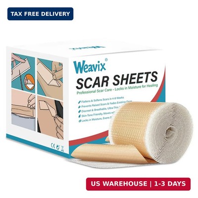 Medical Grade Silicone Scar Tape (1.6'' x 39.37''), Reusable Silicone Removal Patc