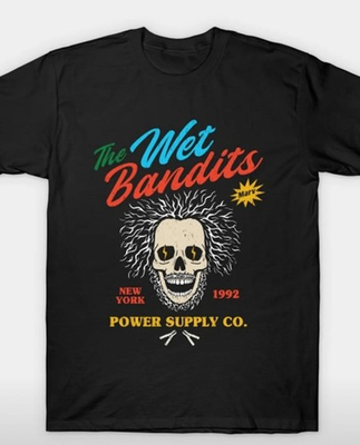 #ad Great Home Alone Unisex Short Sleeve Wanted Wet Bandits Power Supply Company T $8.24