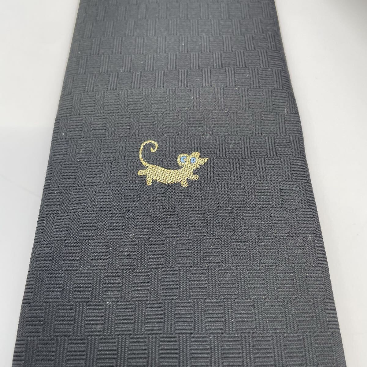 Good Condition HERMES  Tie H Pattern Solid Tie Hi… - image 1