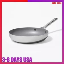 10" Nonstick Stainless Steel Fry Pan Silver - Figmint™: Ceramic Nonstick