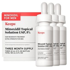 Keeps Extra Strength Minoxidil for Men - 5 Minoxidil Hair Growth Serum - Hai...