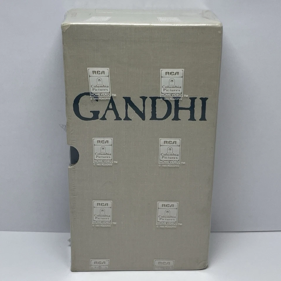 Gandhi Special Edition VHS Slipcase 2-Tape Box Set 1983 Sealed Watermarks Foto 2 de 4