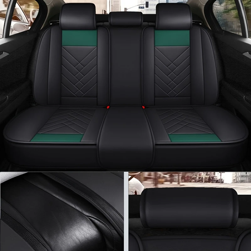 Juego completo de funda de asiento de cuero PU de 5 asientos para Toyota Camry 4Runner 86 Prius Yaris R Foto 3 de 4