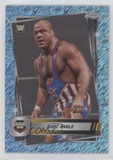 2025 Topps Chrome WWE Aqua Shimmer Refractor 37/199 Kurt Angle #8 HOF y0i