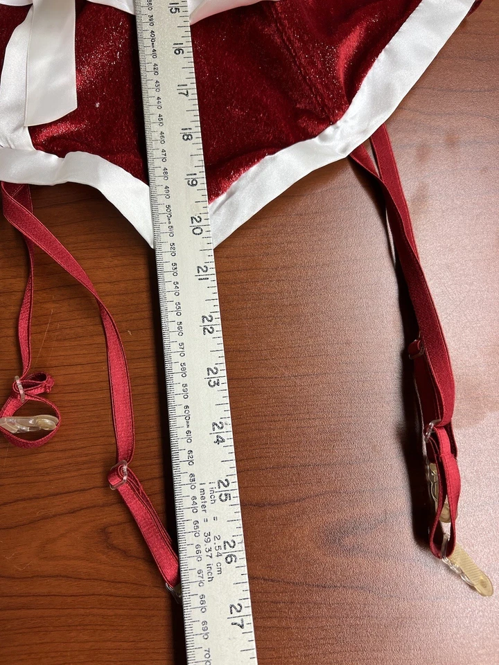 Sexy Corsé de Navidad Rojo Blanco Sexy para Mujer Secret Treasures Lencería Grande 2z Foto 3 de 4