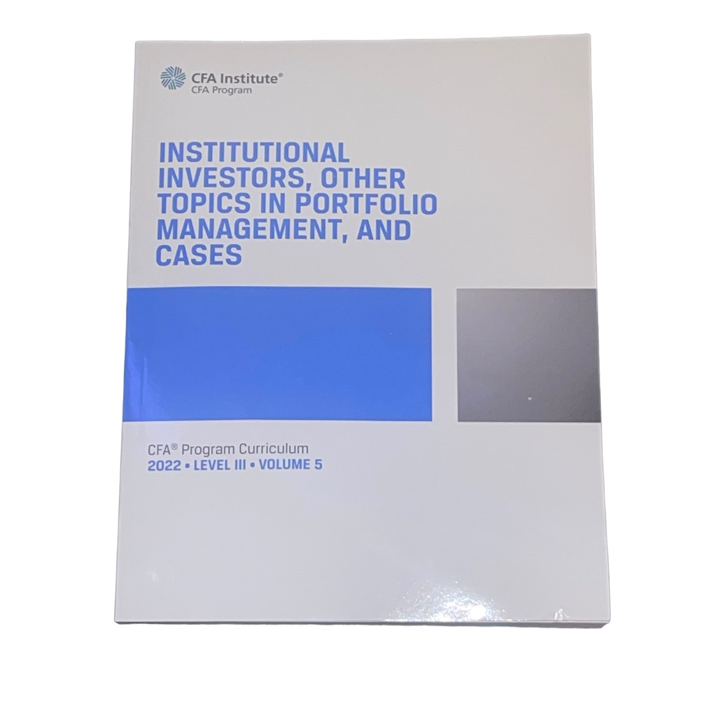 CFA Program Curriculum 2022 Level III Vol 5 Portfolio Management Softcover Book-image
