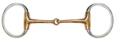Stainless Steel English Bit w/ 3.5"  Ring Cheek Copper 5" Broken Mouth FREE SHIP