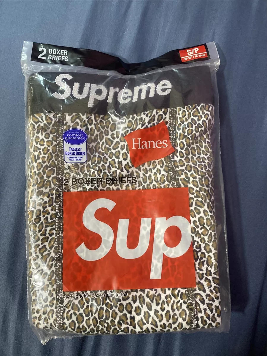 Supreme Hanes Leopard Boxer Briefs (2 Pack) Leopard Men's - SS19 - US