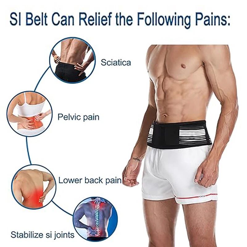Sacroiliac Joint Hip Belt Pelvic Lower Back Support Brace Sciatica Pain Relief - Image 4 of 4