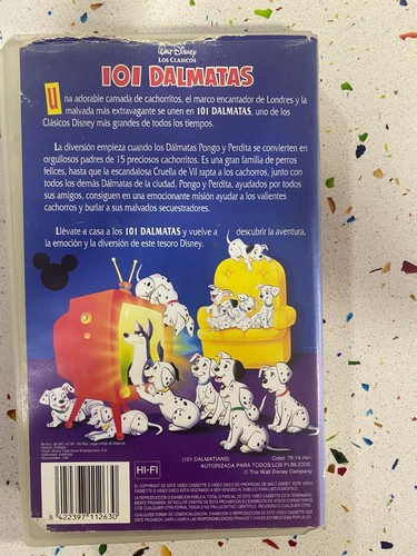 101 DALMATIANS VHS Tape The Classics Of Walt Disney AM - Picture 2 of 3