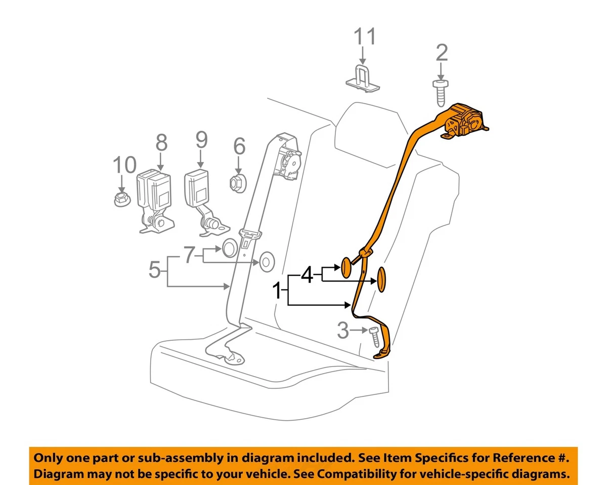 GM OEM Rear Seat Belt-Outer Assy 19208853 | eBay