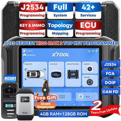 XTOOL X100 MAX2 Auto Key Programmer Diagnostic Scanner J2534 Programming Tool