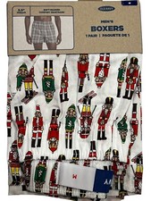 NWT OLD NAVY Boxer 3.5" Inseam Sz M-L-XL-XXL White Red Nutcrackers O11