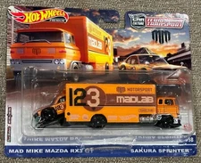 Hot Wheels Mad Mike Mazda RX3 GT & Sakura Sprinter #58 , Free shipping !
