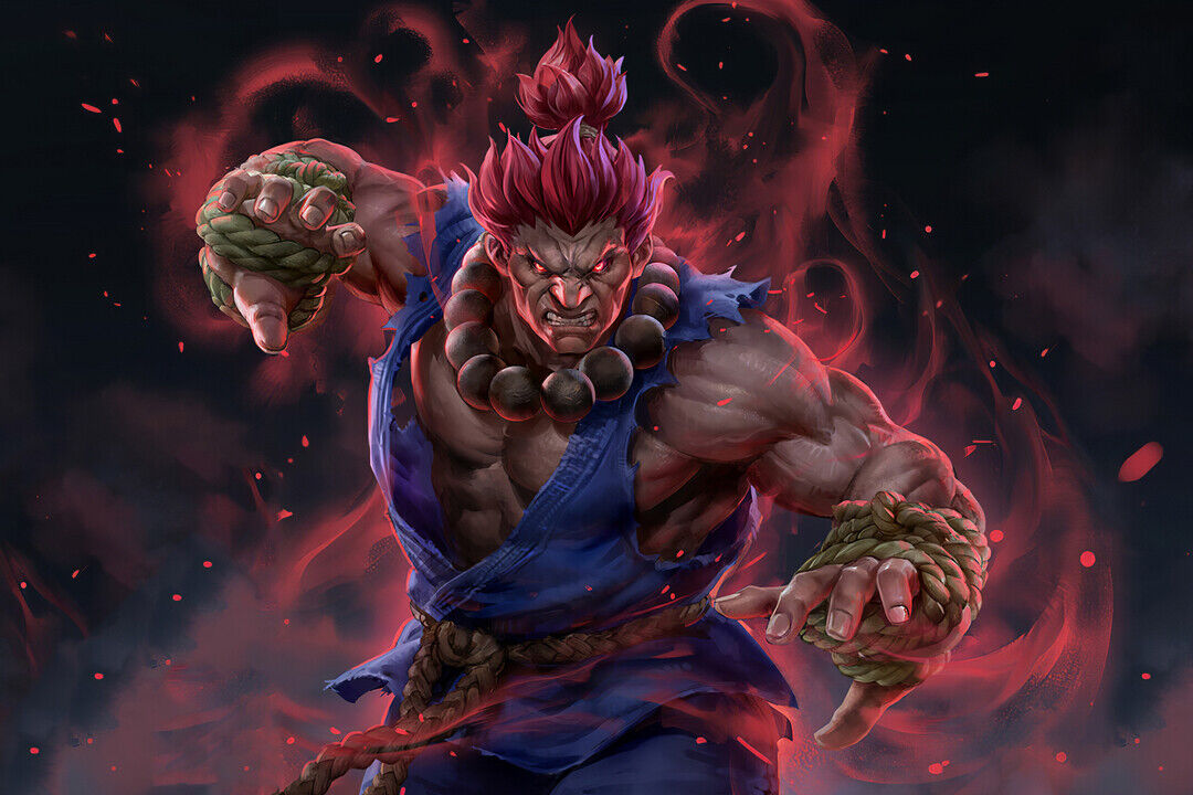 Street Fighter Akuma Fighting Games Art Wall Indoor Room Poster - POSTER  20x30