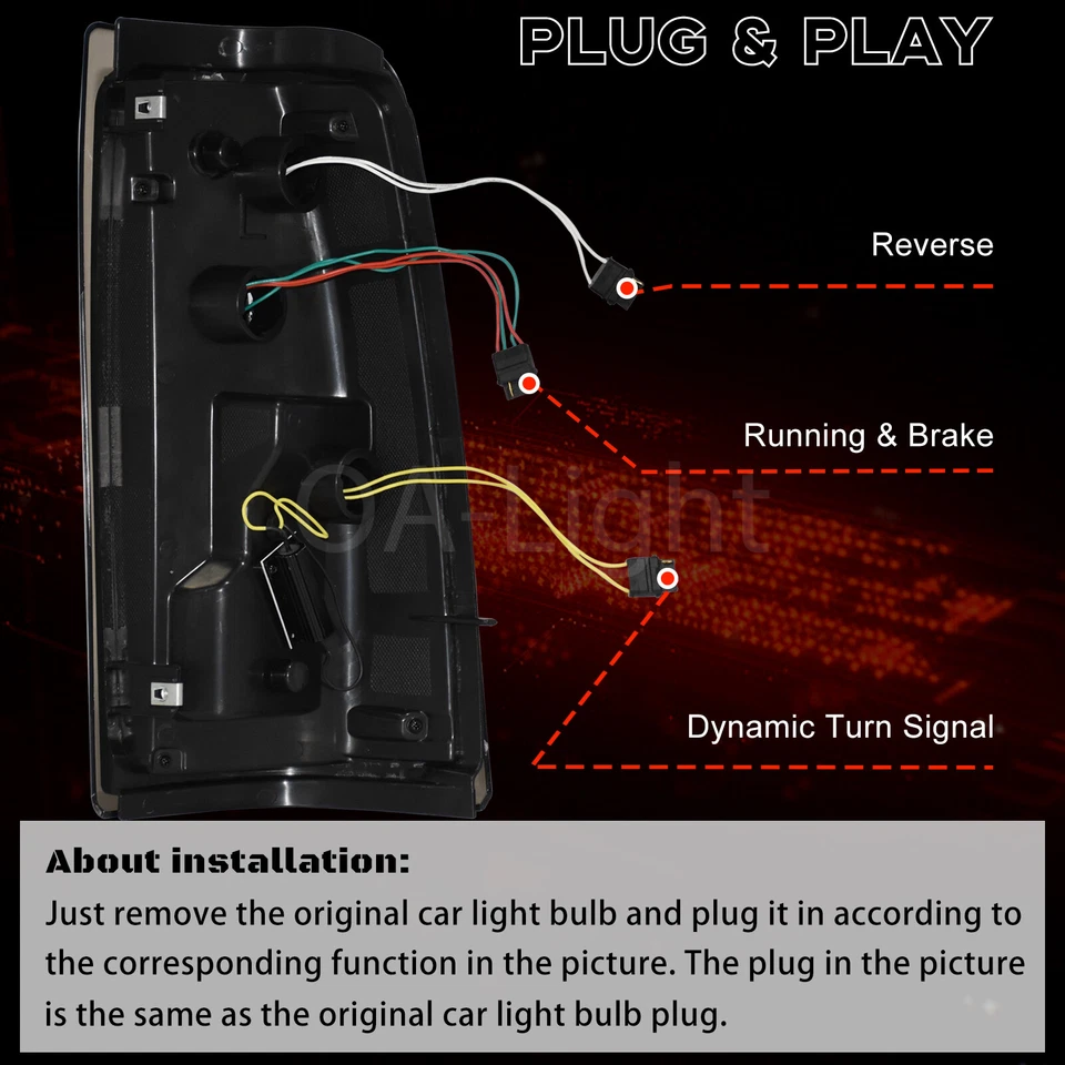 Luces traseras LED completas para Chevy Silverado 03-06 1500 2500 3500HD arranque animador Foto 4 de 4