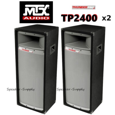 2 MTX TP2400 12'' 400-Watt 2-Way Loud Cabinet Tower Pro DJ PA Audio Speakers Set