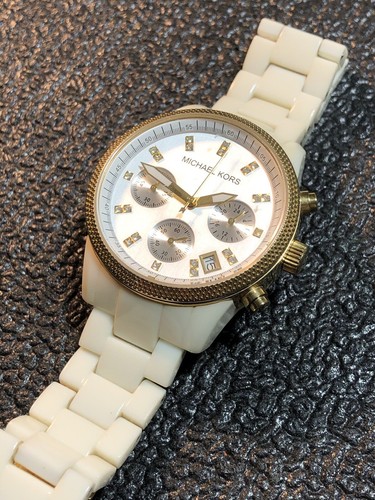 Michael Kors Women's Chronograph Watch MK 5189 Acrylic Untested,Parts Or Repair - Picture 20 of 20