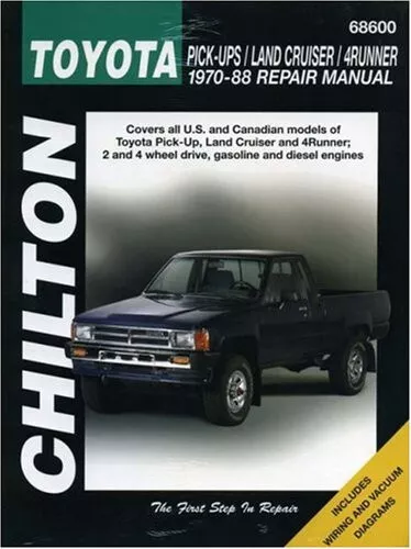 Chilton Total Car Care Repair Manual: Toyota Pick up Land Cruiser 4 Run 1970-88