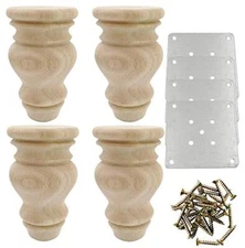 4.7 Inch Wood Furniture Legs Sofa Couch Chair Ottoman Loveseat Coffee Table C...