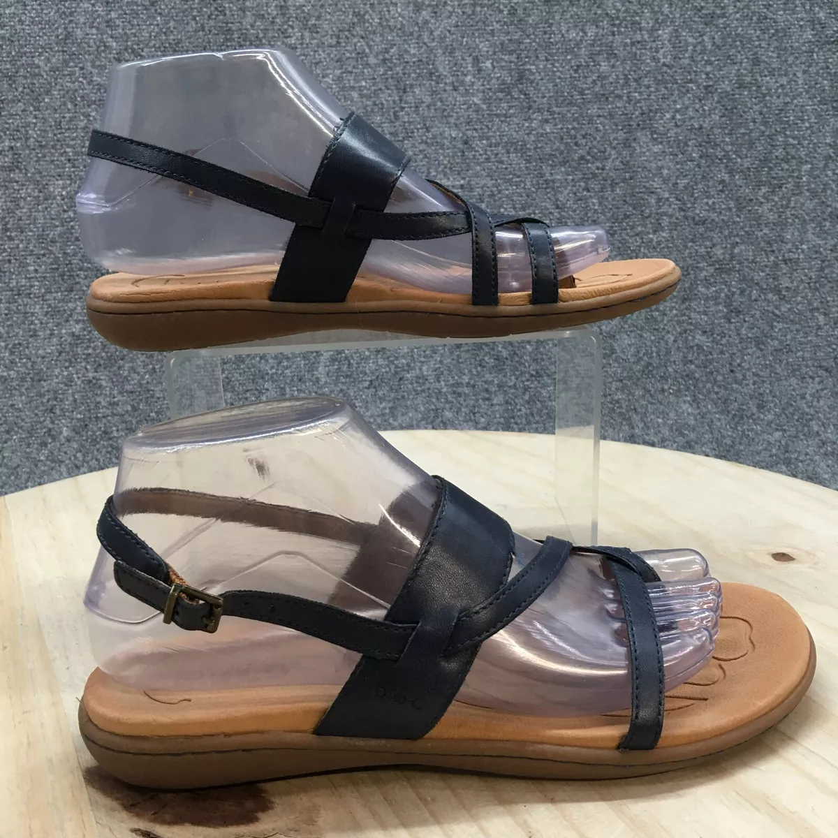 BOC Born Concept Sandals Womens 7 M Felicia Slingback Blue Faux Leather Z40536