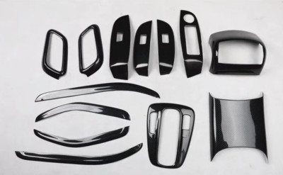 13X Black Carbon Fiber Car Interior Kit Cover Trim For Chevrolet Malibu 12-2014