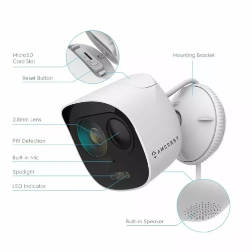 Amcrest SmartHome 4MP Outdoor WiFi Camera - White (ASH43-W) - Picture 3 of 6